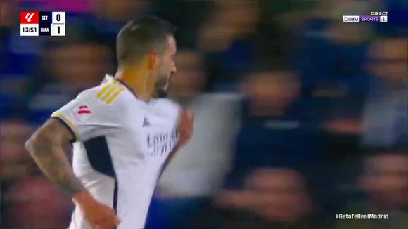 Gol de Joselu para el 1-0 del Real Madrid vs. Getafe por LaLiga. (Vídeo: X).