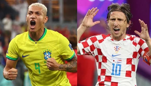 Brasil y Croacia se miden por los cuartos de final del Mundial Qatar 2022. (Foto: Composición / Getty Images)