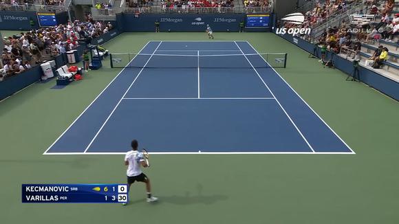 Juan Pablo Varillas derrotó a Miomi Kecmanović en la primera ronda del US Open 2023. (Video: US Open)