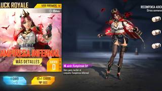 Free Fire: cómo conseguir el traje de la Vampiresa Infernal en el Diamante Royale