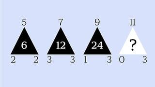 Reto viral para inteligentes: ¿qué número falta en el último triángulo?