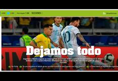 No se le dio a Argentina: así informó la prensa internacional sobre la derrota ante Brasil [FOTOS]