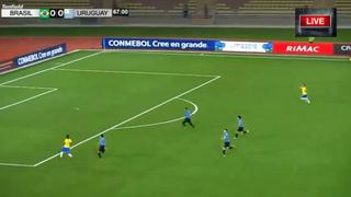 ¡Imparable! La genial corrida de Veron para gritar el 1-0 de Brasil ante Uruguay en el Sudamericano Sub 17 [VIDEO]