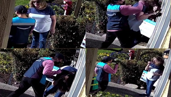Un video viral muestra el cobarde ataque que recibió una mujer de la tercera edad a manos de una joven repartidora. | Crédito: @KRON4MKelly / Twitter