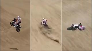 Dakar 2018: portugués Rodrigues sufrió dolorosa caída en las dunas de Ica [VIDEO]