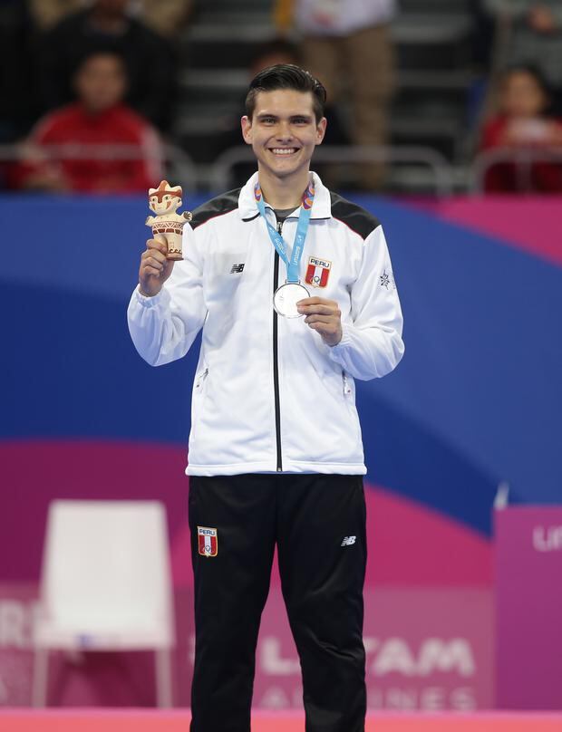 Hugo Castillo ganó la medalla de plata en la competencia de Taekwondo Poomsae, durante los Juegos Panamericanos de Lima 2019. (Foto: Jesus Saucedo)