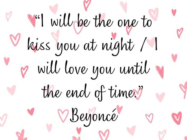 A Beyoncé quote to send on valentine's day 2024 (Photo: Canva | Gestión Mix)