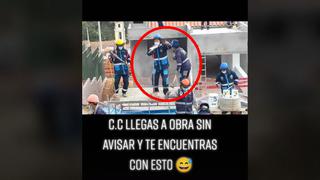 A plena luz del día: llegó a la obra sin avisar y vio a sus trabajadores armando una fiesta [VIDEO]