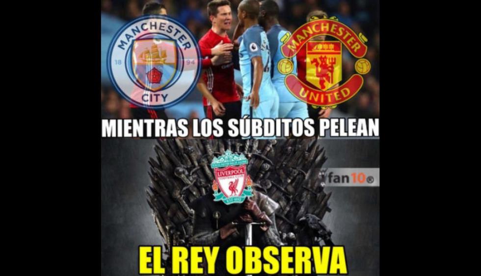 Los mejores memes de la victoria de Manchester United sobre Manchester City en Premier League. (Difusión)