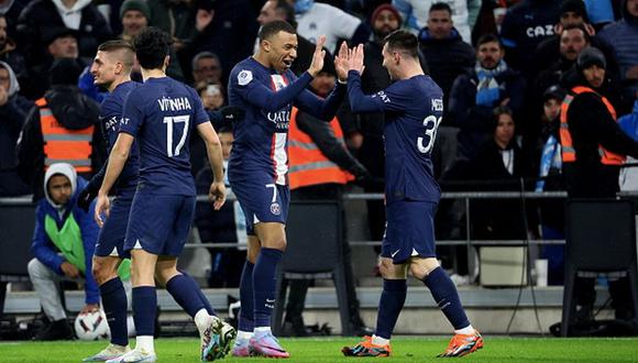 Kylian Mbappé marcó el 3-0 de PSG vs. Marsella, por la Ligue 1. (Foto: Getty Images)