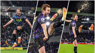 Volea a una botella: así celebró Harry Kane su nuevo gol con Tottenham