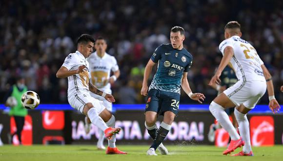 América y Pumas igualaron 0-0 en los cuartos de final de la Liguilla MX 2021. (Imago 7)