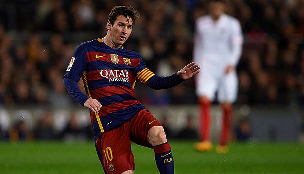 Lionel Messi al Bayer Leverkusen (Getty Images).