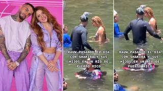Shakira se divierte con Rauw Alejandro en río de Puerto Rico