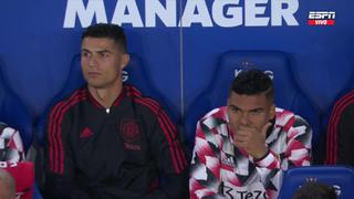 Un nuevo sin sabor: el rostro de Cristiano Ronaldo tras su suplencia en el United vs. Leicester