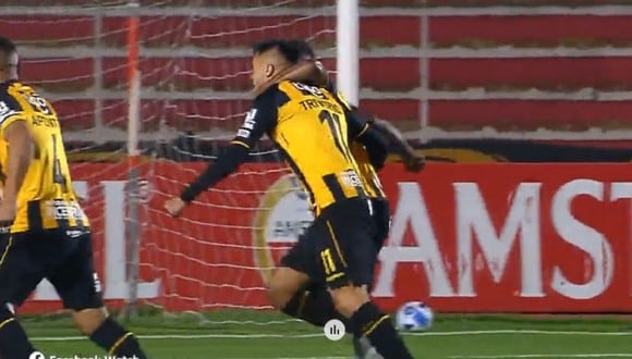 El gol de Triverio para el 1-0 de The Strongest vs. U. Católica de Ecuador. (Captura: Conmebol)