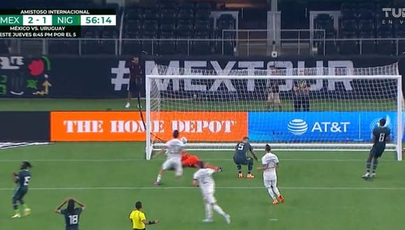 México derrota a Nigeria por 2-1 en un Amistoso Internacional. (Foto: Captura de TUDN)