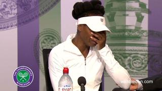 Se quebró: Venus Williams rompió en llanto en conferencia de prensa tras debut en Wimbledon [VIDEO]