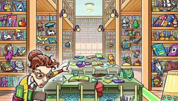 Acércate a la imagen, abre los ojos y trata de encontrar el ratón oculto: el desafío de la biblioteca. (Foto: Facebook/Genial.Guru)