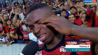 Flamengo llora con él: Vinicius Junior se ahogó en llanto antes de partir al Real Madrid