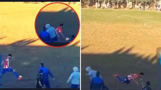 Video viral: Suplente comete terrible falta a delantero que escapaba rumbo al gol