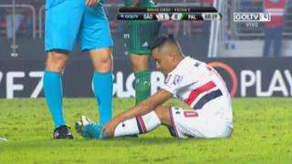 A prender velitas: Christian Cueva se fue lesionado del encuentro entre Sao Paulo y Palmeiras [VIDEO]