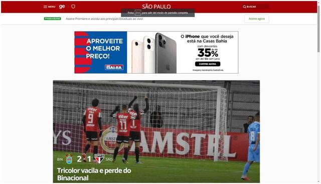 Binacional vs. Sao Paulo: prensa brasileña