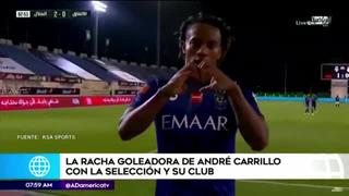 André Carrillo y su racha goleadora en la selección y su club