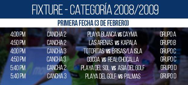 Programación de la Copa Asia Kids.