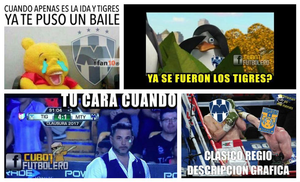 Los mejores memes de la goleada de Tigres a Monterrey.
