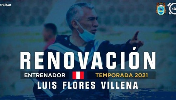 Luis Flores renueva por todo el 2021 con el equipo de Juliaca. (Foto: Binacional))