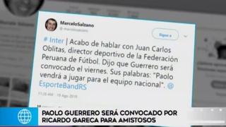 Paolo Guerrero jugará por Perú ante Ecuador y Brasil