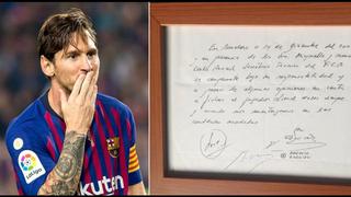 Papelito manda: la intrahistoria de la servilleta del primer 'contrato' de Messi con el Barcelona