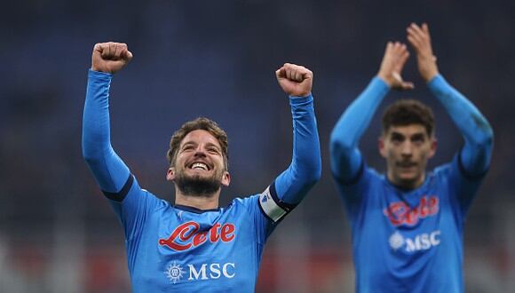AC Milan vs. Napoli se vieron las caras este domingo por la jornada 18 de la Serie A (Foto: Getty Images).