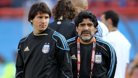 Lionel Messi y Diego Maradona son comparados por sus desempeños con Argentina. | Foto: Getty