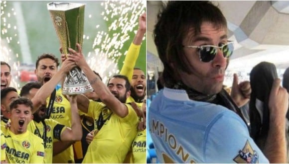 Liam Gallagher, hincha del Manchester City, festejó el título de Villarreal contra Manchester United. (Foto: EFE / Twitter)