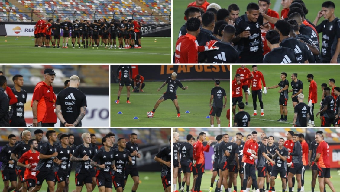 Última práctica de la Selección Peruana en el estadio Monumental. (Foto: GEC / Collage)