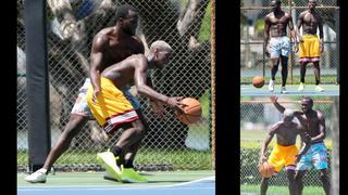 Paul Pogba y Romelu Lukaku demuestran su talento para el básquet