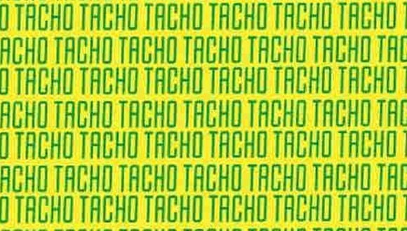 En esta imagen, cuyo fondo es de color amarillo, abundan las palabras ‘TACHO’. Entre ellas, está el término ‘CACHO’. (Foto: MDZ Online)