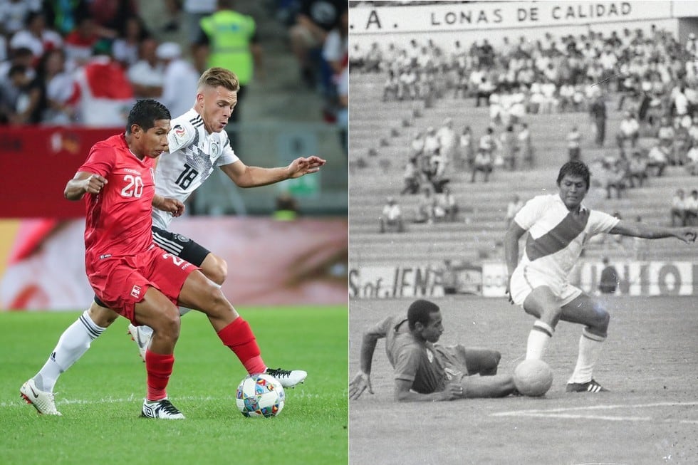 Composición fotográfica de partidos de la Selección Peruana ante Alemania y Marruecos. (Fotos EFE y GEC Archivo Histórico)
