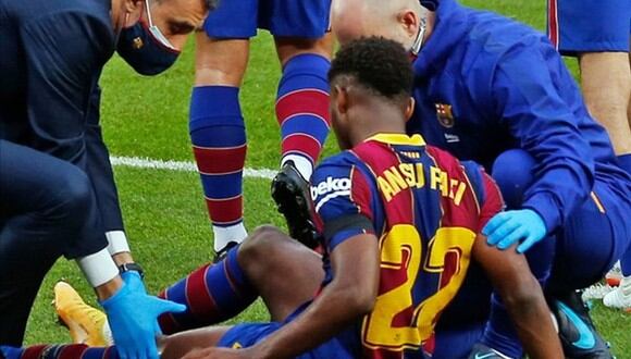 Ansu Fati se lesionó en partido ante Betis por la fecha 9 de LaLiga. (Foto: FC Barcelona)