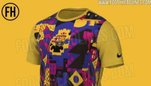 Filtran la nueva camiseta del Barcelona para la próxima temporada. (Foto: FootyHeadlines.com)