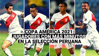 Los jugadores de la selección peruana que registran más minutos en esta Copa América