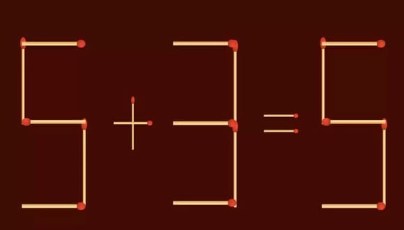 Mira la imagen del reto matemático y luego de algunos segundos determina dónde agregar los 2 fósforos.| Foto: fresherlive