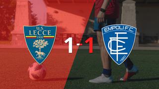 Empoli empató 1-1 en su visita a Lecce