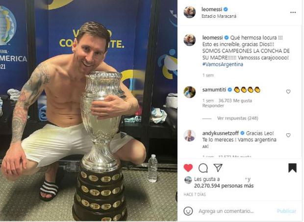 Messi en Instagram: el record del argentino como el deportista con más likes la red social | Selección de Argentina | nczd | | DEPOR