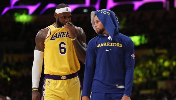 Golden State Warriors reciben a Los Angeles Lakers en el Chase Center por el juego 1 de la semifinal de NBA | Foto: AFP