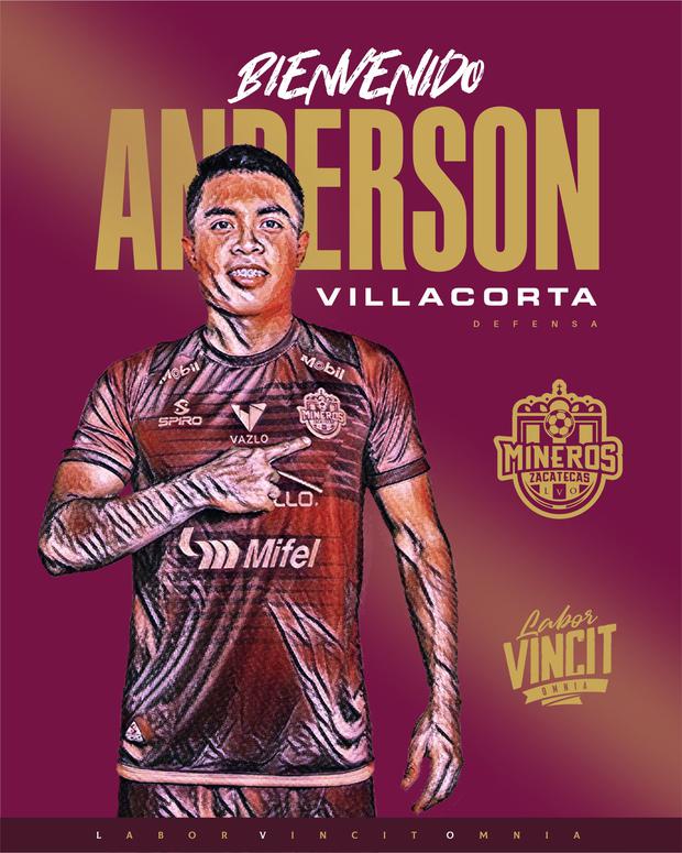 Anderson Villacorta fichó por Mineros de Zacatecas. (Foto: Twitter)