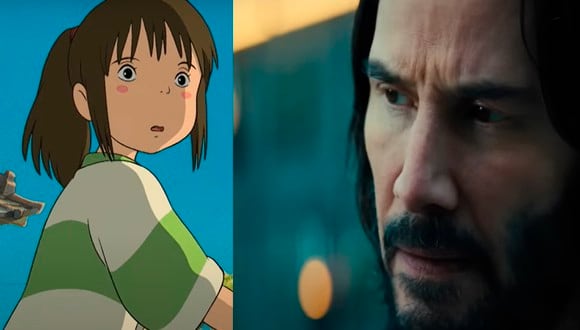 "John Wick 4" y "El viaje de Chihiro" son dos de las películas que llegan a los cines esta semana. (Foto: Captura/YouTube)