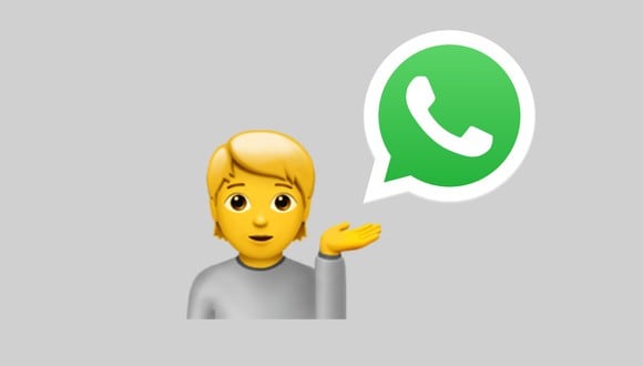 El emoji de persona inclinando la mano en WhatsApp. (Foto: Emojipedia.org)